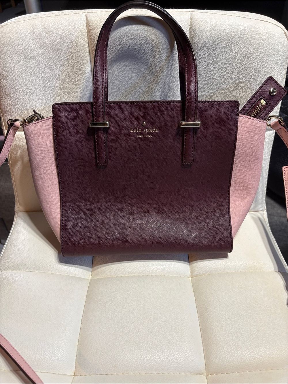 Kate Spade Maroon and Pink Purse